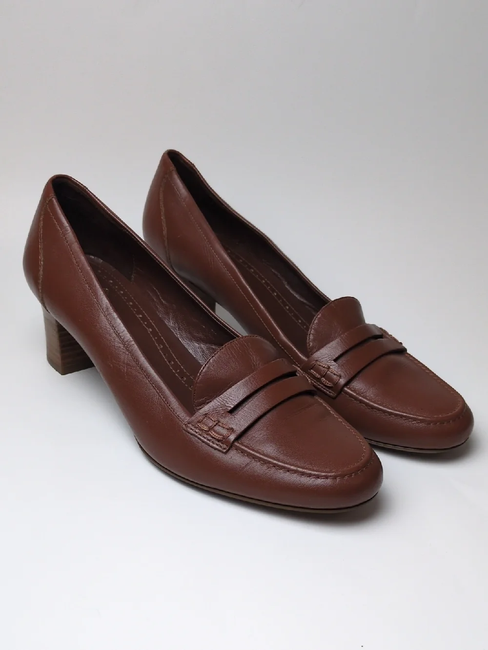 Brooks Brothers Brown Leather Block 2